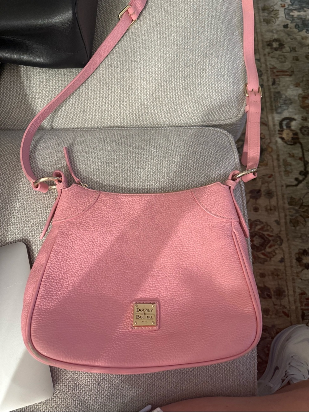 Dooney & Bourke Pink Pebbled Leather Crossbody Purse